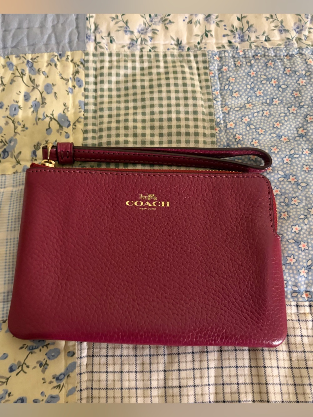Coach Corner Zip Wristlet